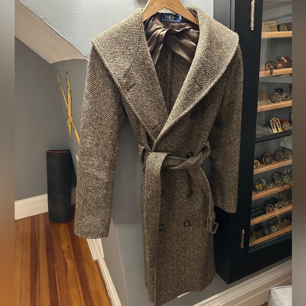 Ralph Lauren - Polo Plaid Wool Herringbone Coat